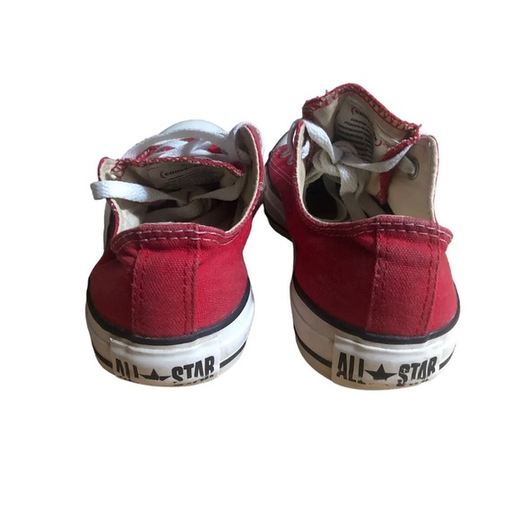 Converse All Star Red Canvas Flat Sneakers Lace Up Unisex Men (4) Women (6). - Picture 4 of 5